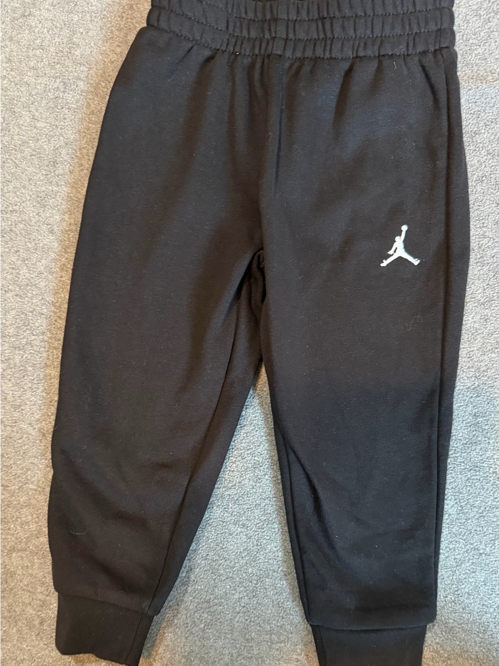 Jordan Kids Black Jogger Sweatpants with White Jumpman
